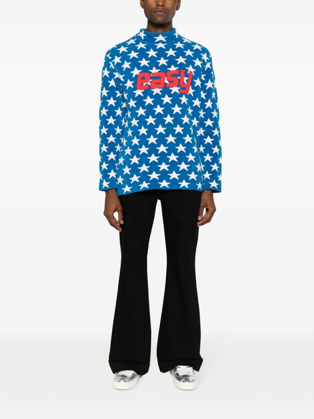 Erl Blue Easy Fleece Sweatshirt In Blue