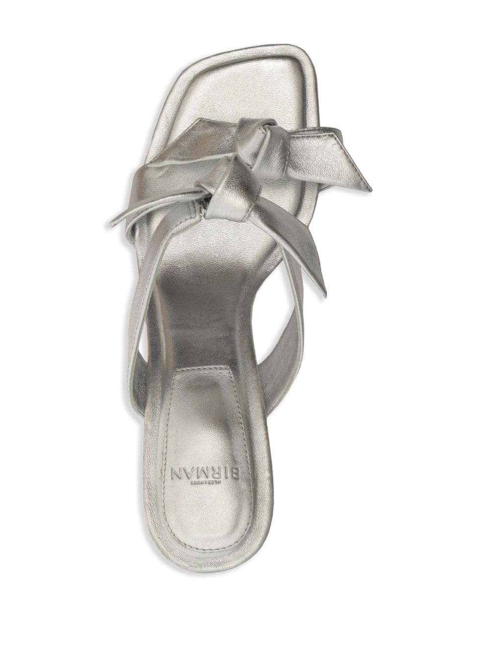 Shop Alexandre Birman Clarita 85mm Leather Sandals In Silver