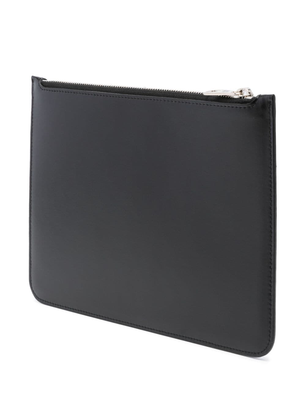 Shop Neil Barrett Logo-print Leather Clutch Bag In Black