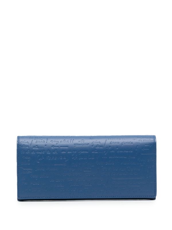 agnes b. - Leather Long Wallet (Blue)