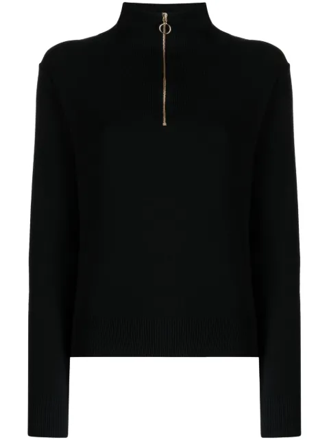 agnès b.  panelled zipped cotton sweatshirt