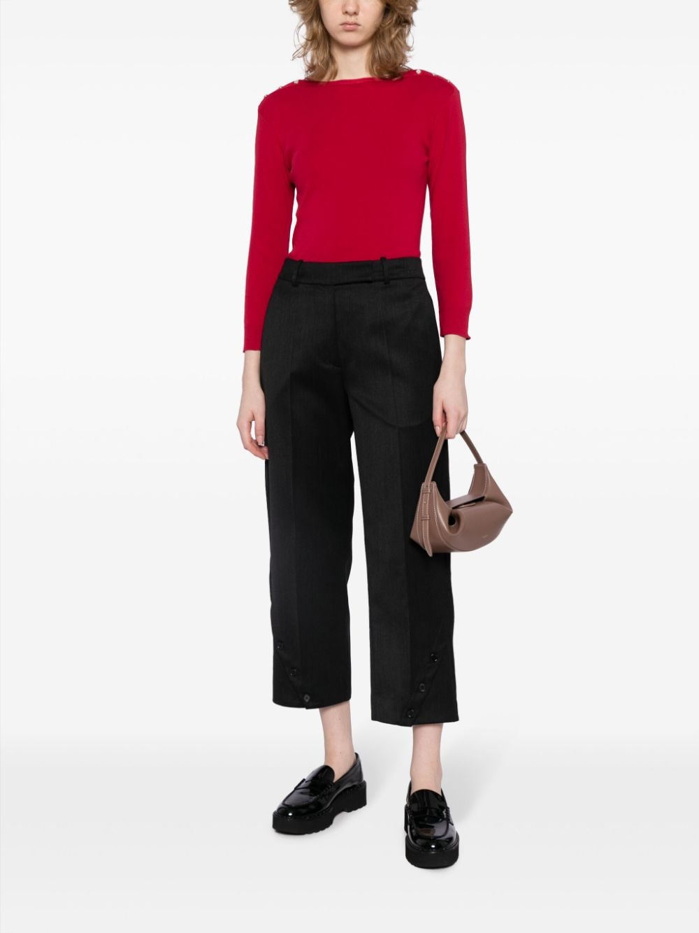 Shop Agnès B. Badiane Fine-knit Jumper In Red