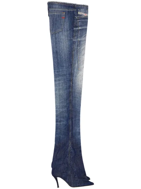 Diesel heeled low-rise bootcut jeans