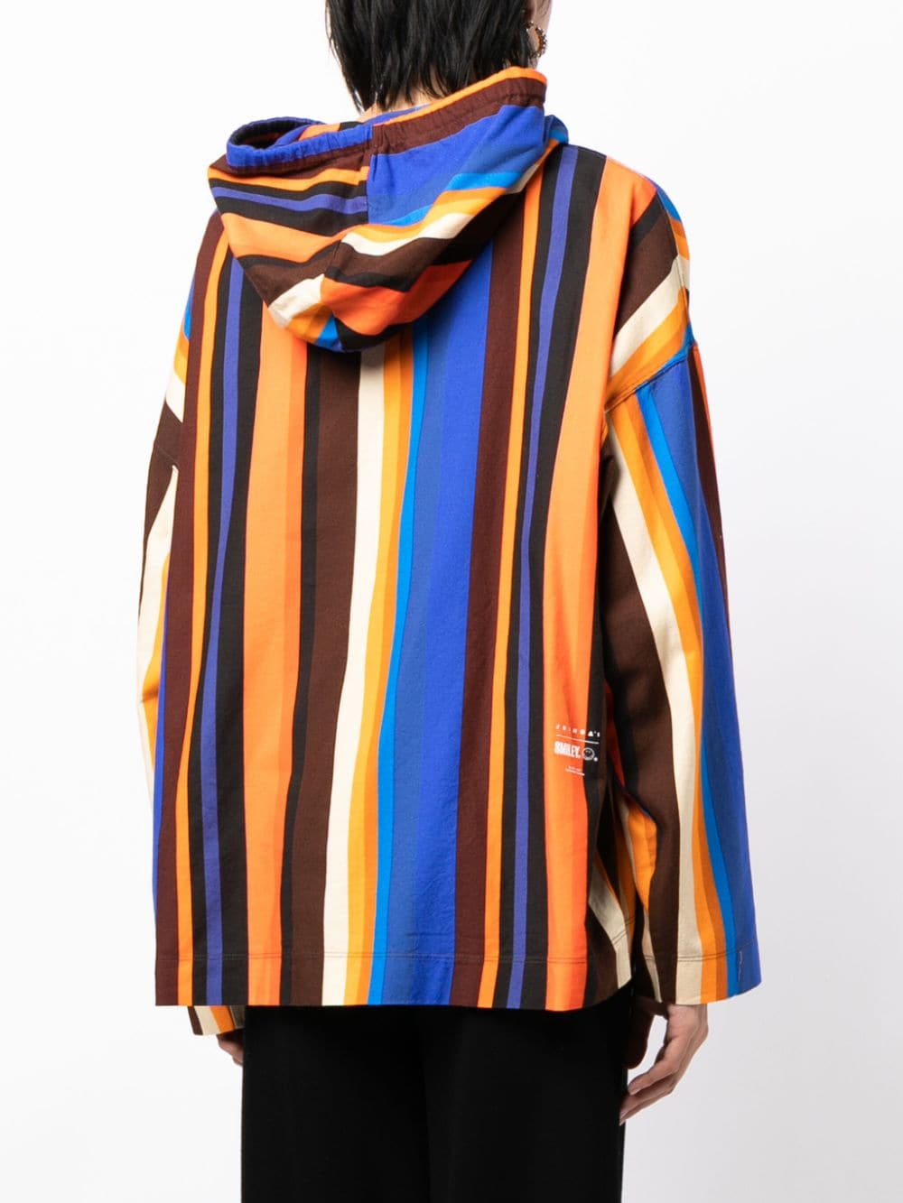 Shop Joshua Sanders Smiley-patch Cotton Hoodie In Multicolour