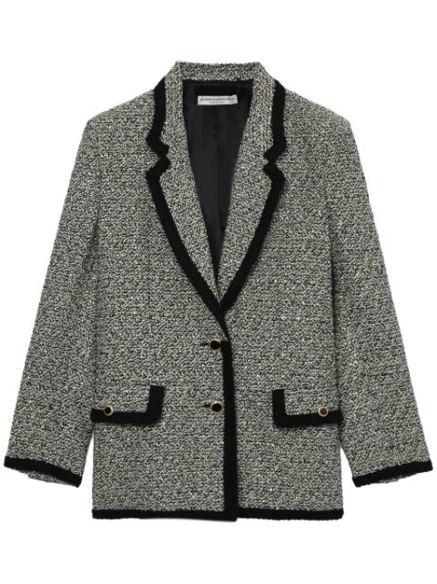 Alessandra Rich Einreihiger Tweed-Blazer