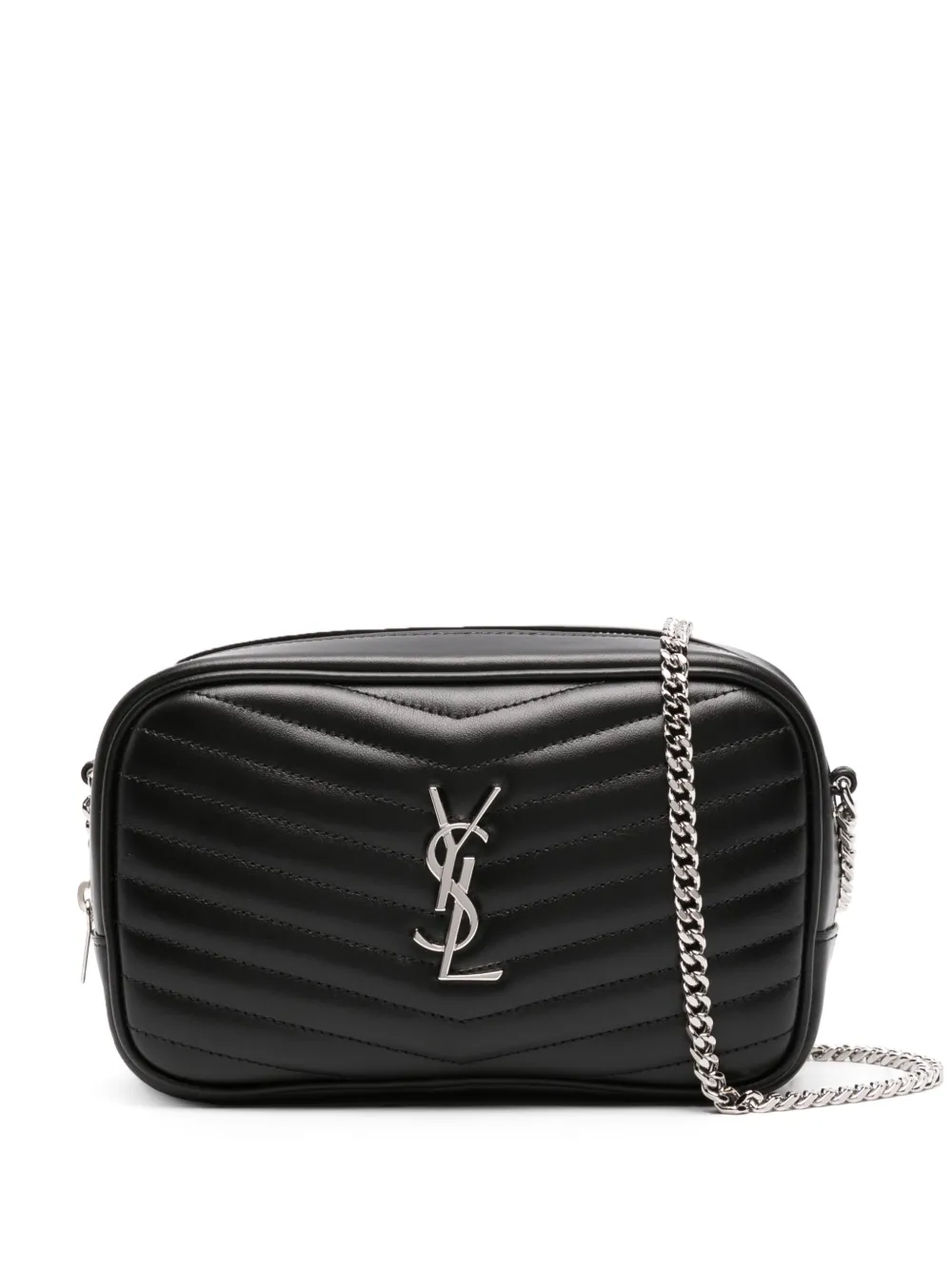 Shop Saint Laurent Lou Leather Mini Bag In Schwarz