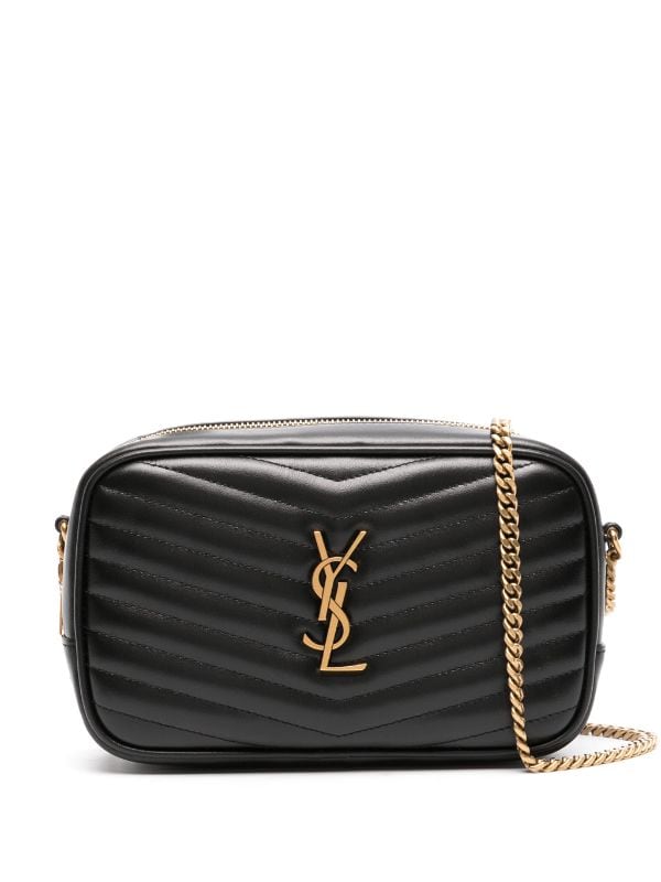 crossbody ysl black purse