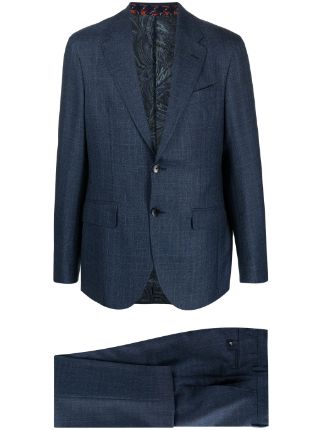 ETRO single-breasted wool suit - Blue