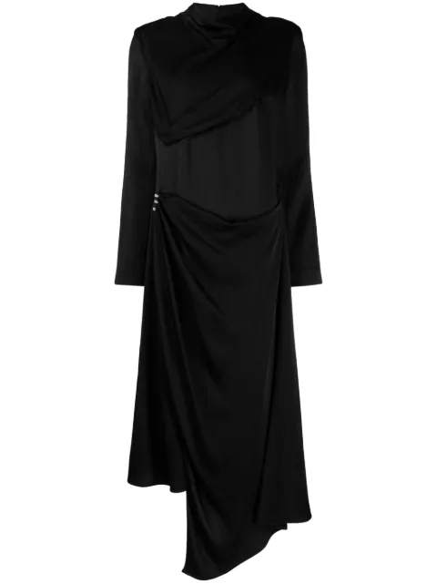 Givenchy vestido midi con efecto satinado y detalles de cristal