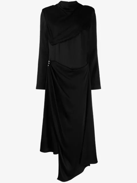 Givenchy vestido midi con efecto satinado y detalles de cristal