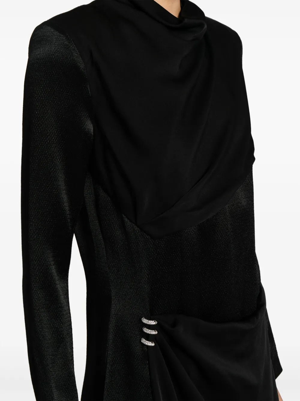 Givenchy crystal-embellished satin midi dress Zwart