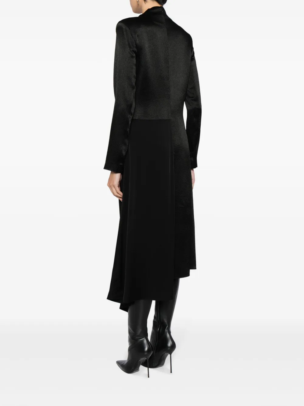Givenchy crystal-embellished satin midi dress Zwart
