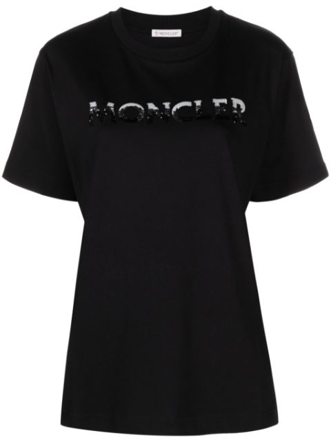 Moncler sequin-embellished cotton T-shirt 
