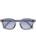 Zegna stripe transparent acetate sunglasses - Purple