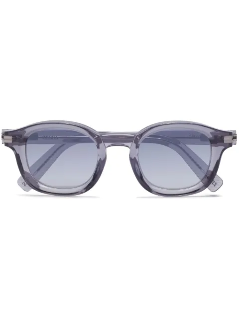 Zegna stripe transparent acetate sunglasses