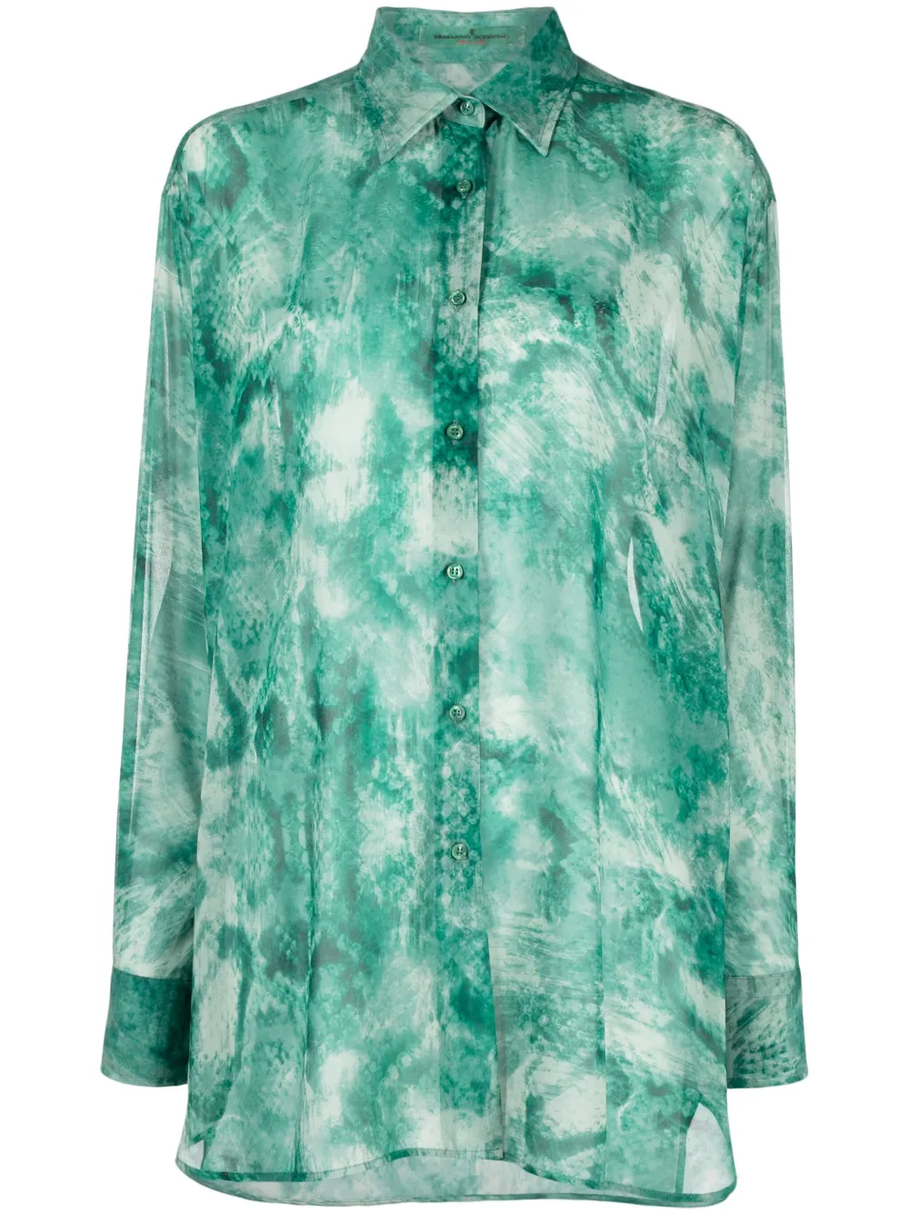 Ermanno Scervino Blouse met abstract patroon Groen