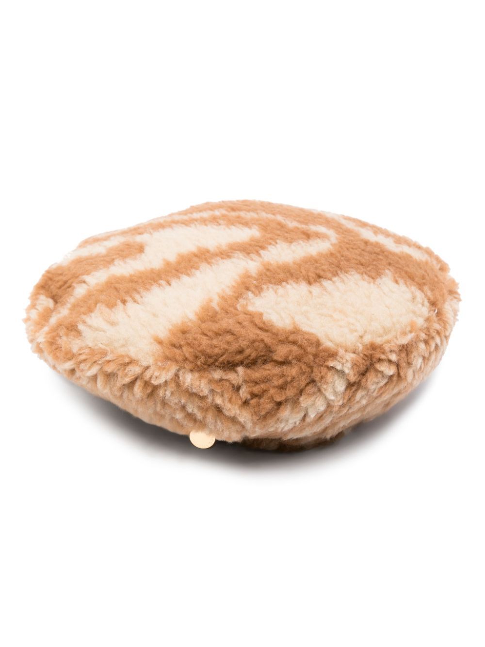 Shop Stella Mccartney Abstract-pattern Fleece Beret In Neutrals