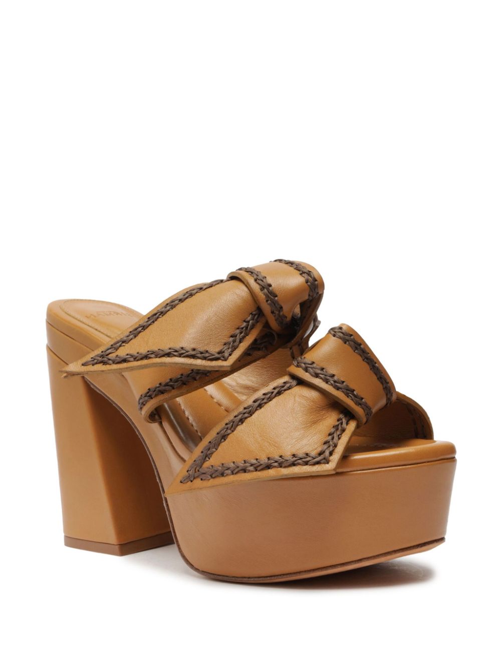 Shop Alexandre Birman Asymmetric Clarita 120mm Sandals In Brown