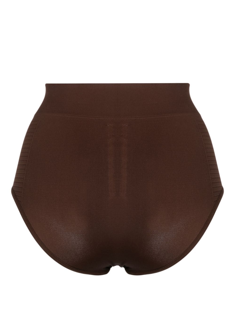 Shop Rick Owens High-waist Tight-fitting Thong In Brown
