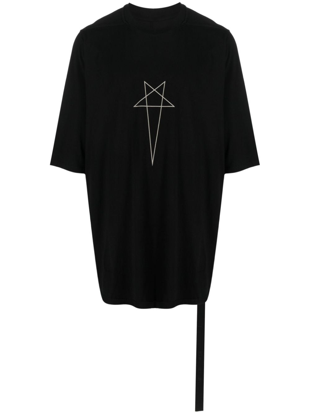 Shop Rick Owens Drkshdw Logo-print Strap-detail T-shirt In Black