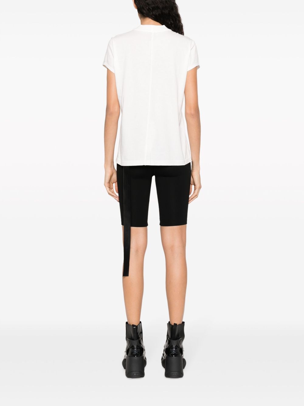Shop Rick Owens Drkshdw Small Level Crew-neck Cotton T-shirt In White