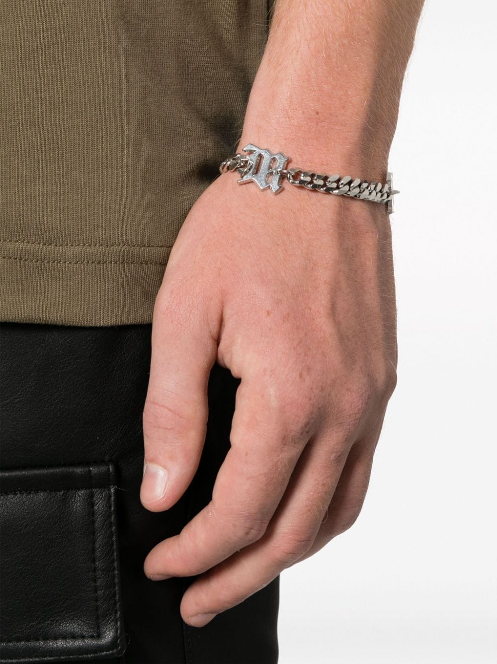 MISBHV Schakelarmband met logoplakkaat - Zilver