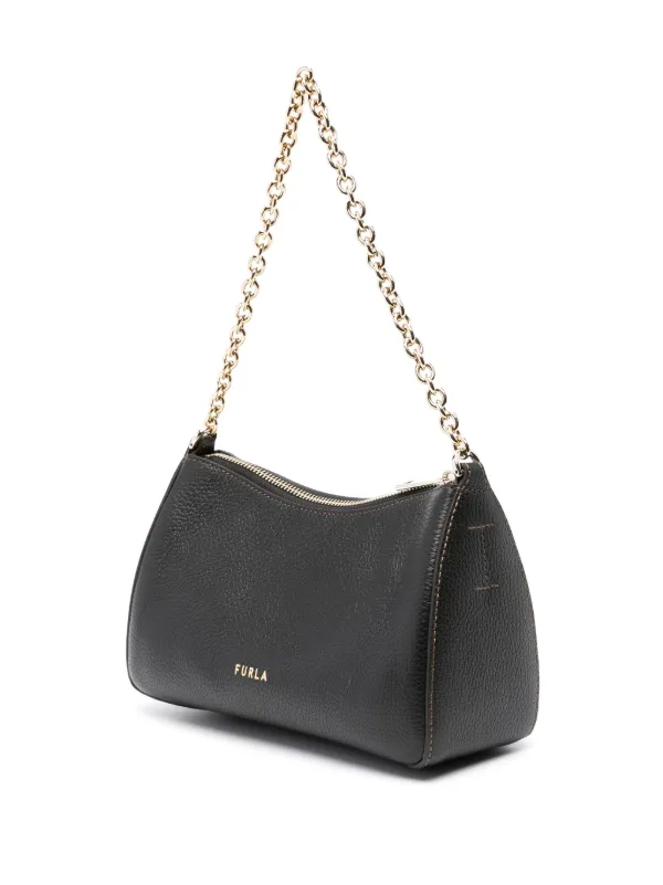 Furla logo plaque Leather Crossbody Bag Black FARFETCH IE