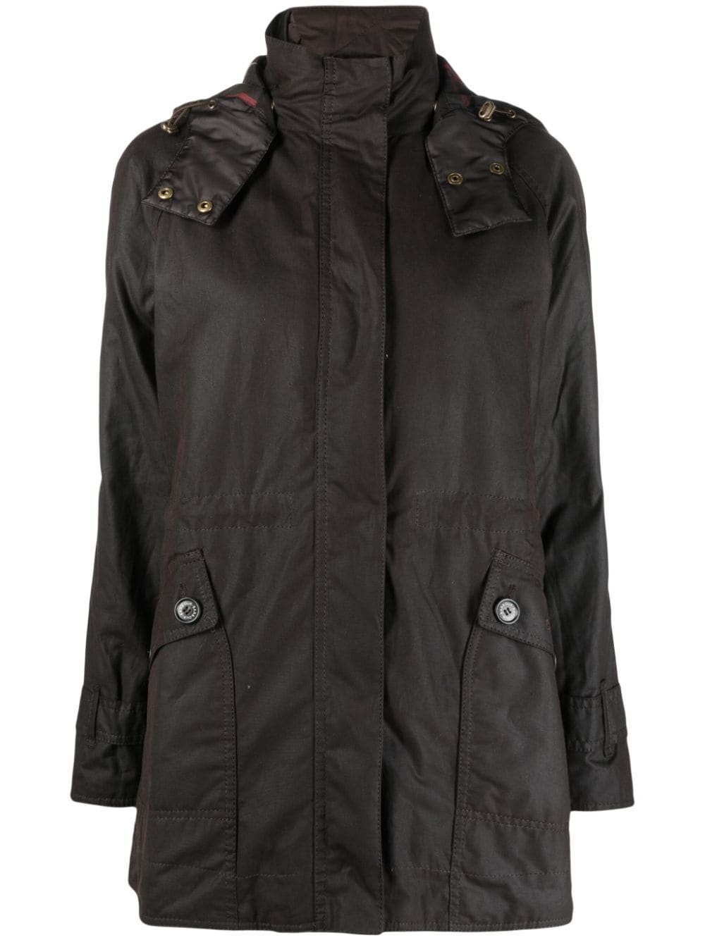 Barbour Gewaxt parka Bruin