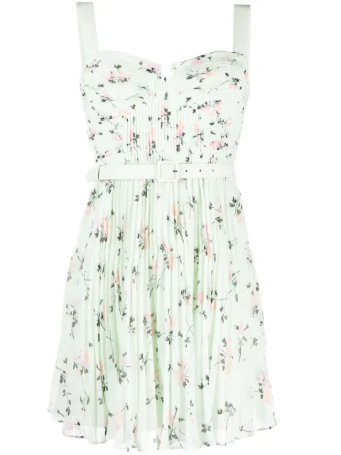 Self-Portrait floral chiffon minidress