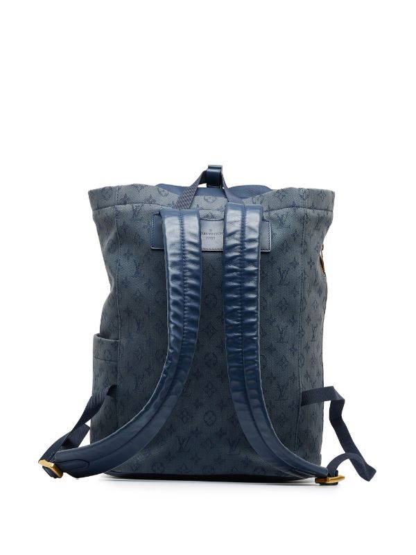 Blue Monogram Denim Chalk Backpack