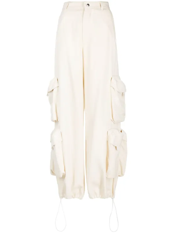 Amiri Wide-leg Cargo-pockets Trousers in Neutrals