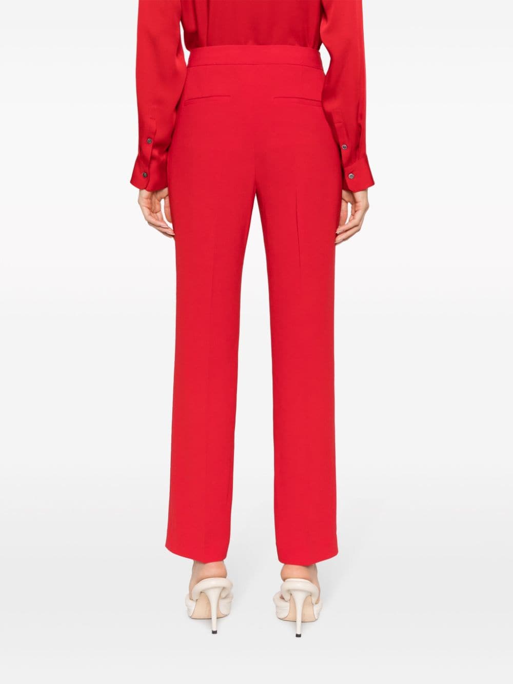 Shop Theory Straight-leg Tailored Trousers In Red