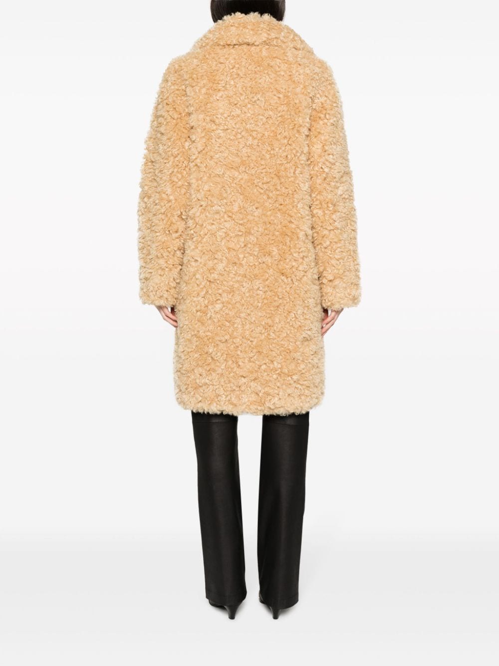 Shop Stand Studio Camille Faux-shearling Coat In Neutrals