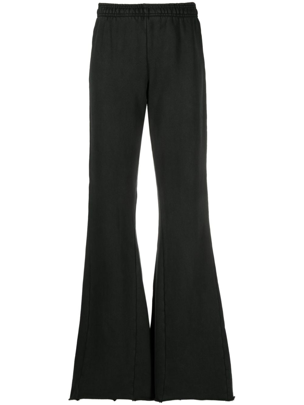 Entire Studios Flared Cotton Track Pants In Black