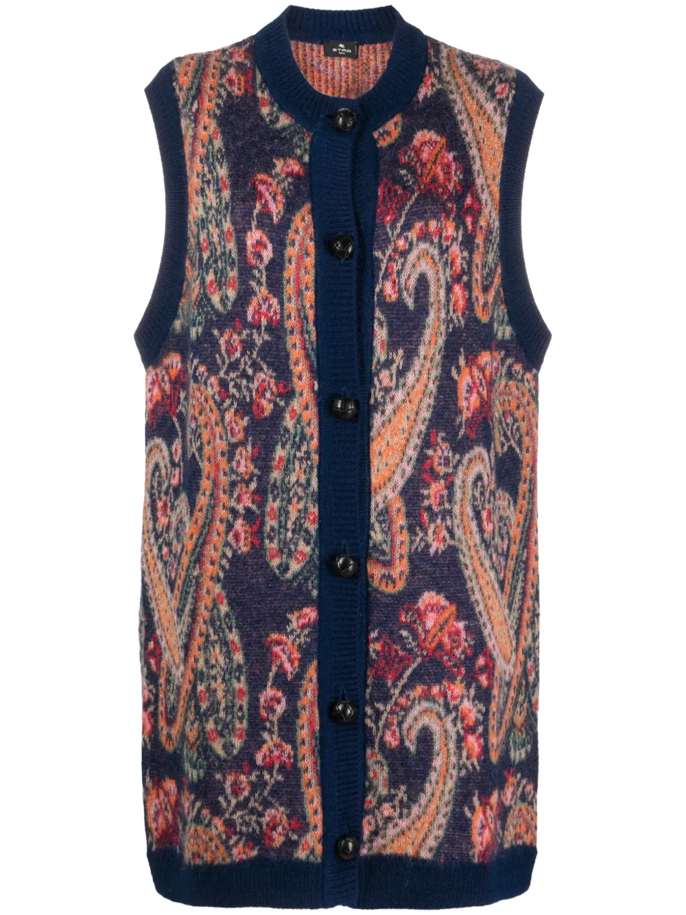 ETRO Schal mit Intarsien-Motiv - Blau