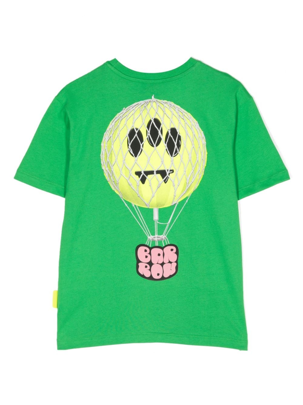 BARROW smiley face-print cotton T-shirt - Groen