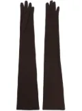 Dolce & Gabbana full-finger jersey long gloves - Brown