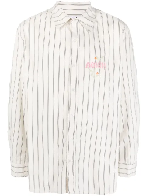 Adish camisa con motivo de rayas y logo bordado