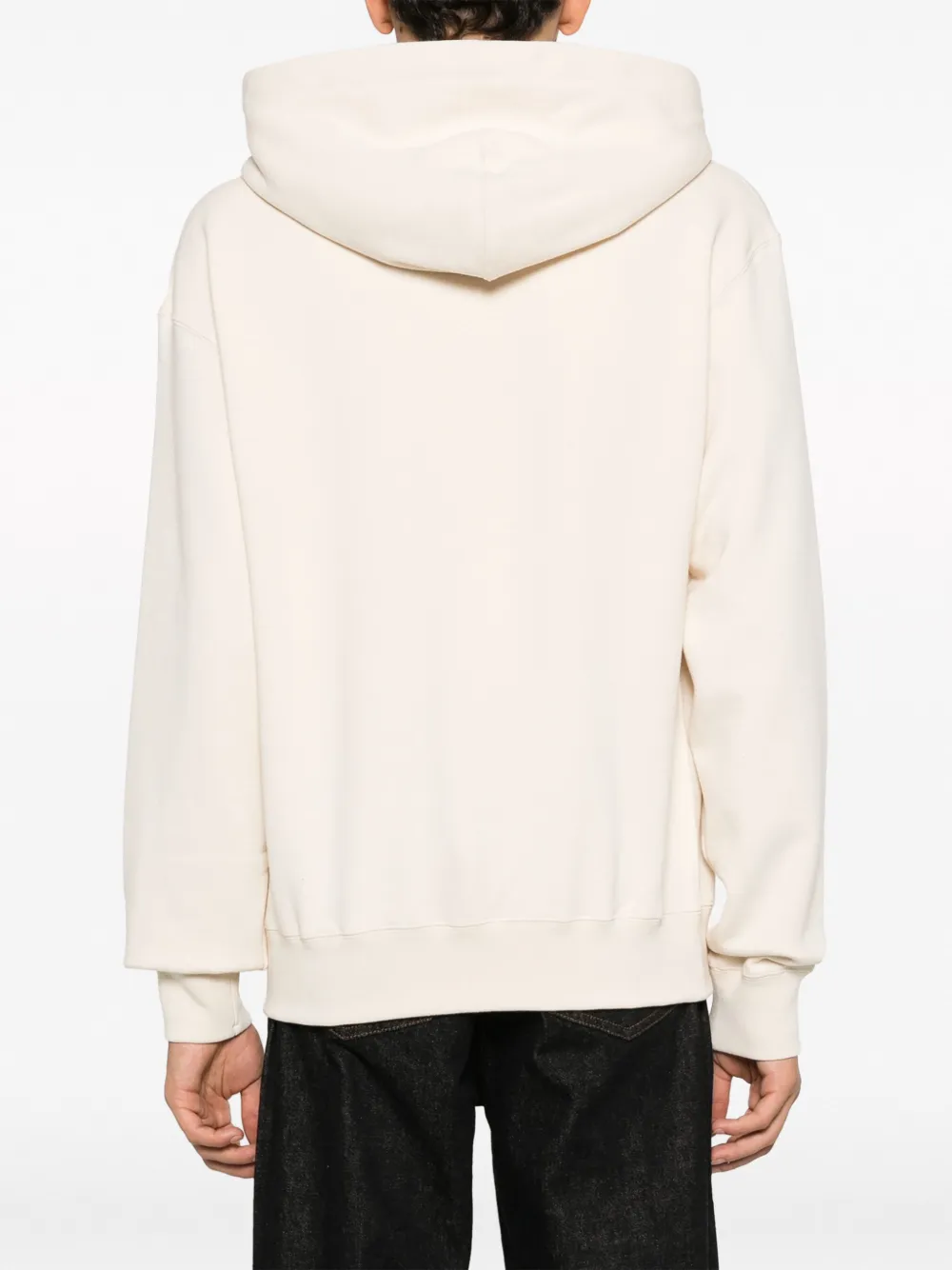 Jil Sander Hoodie met logopatch Beige
