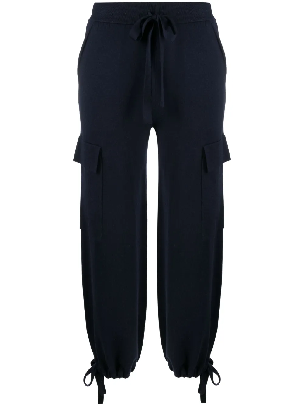 P.a.r.o.s.h Drawstring Wool-blend Cargo Trousers In Blue