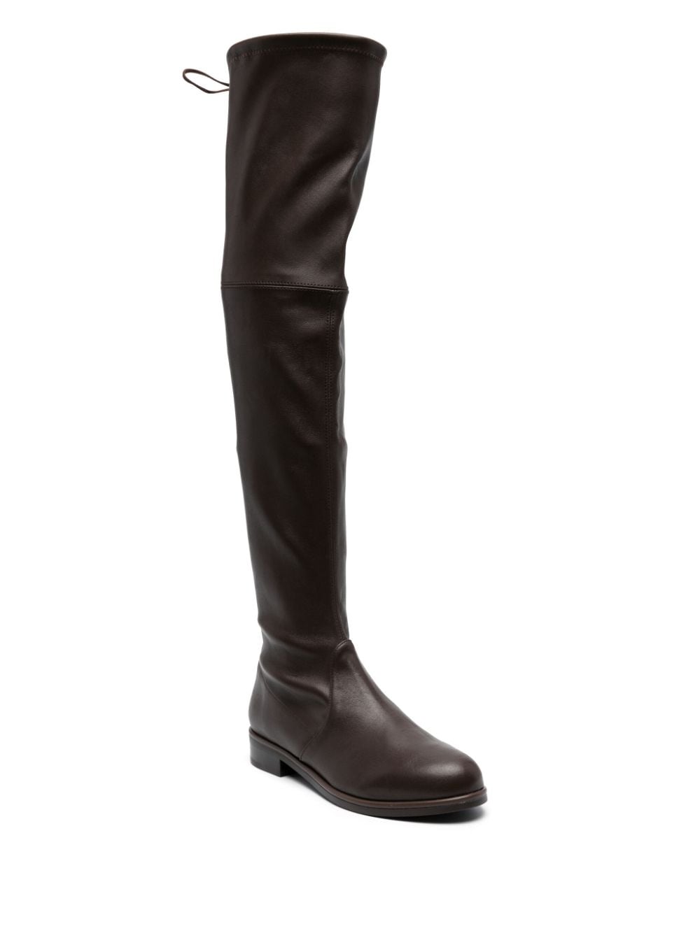 Shop Stuart Weitzman 30mm Tie-fastening Thigh-high Boots In Brown