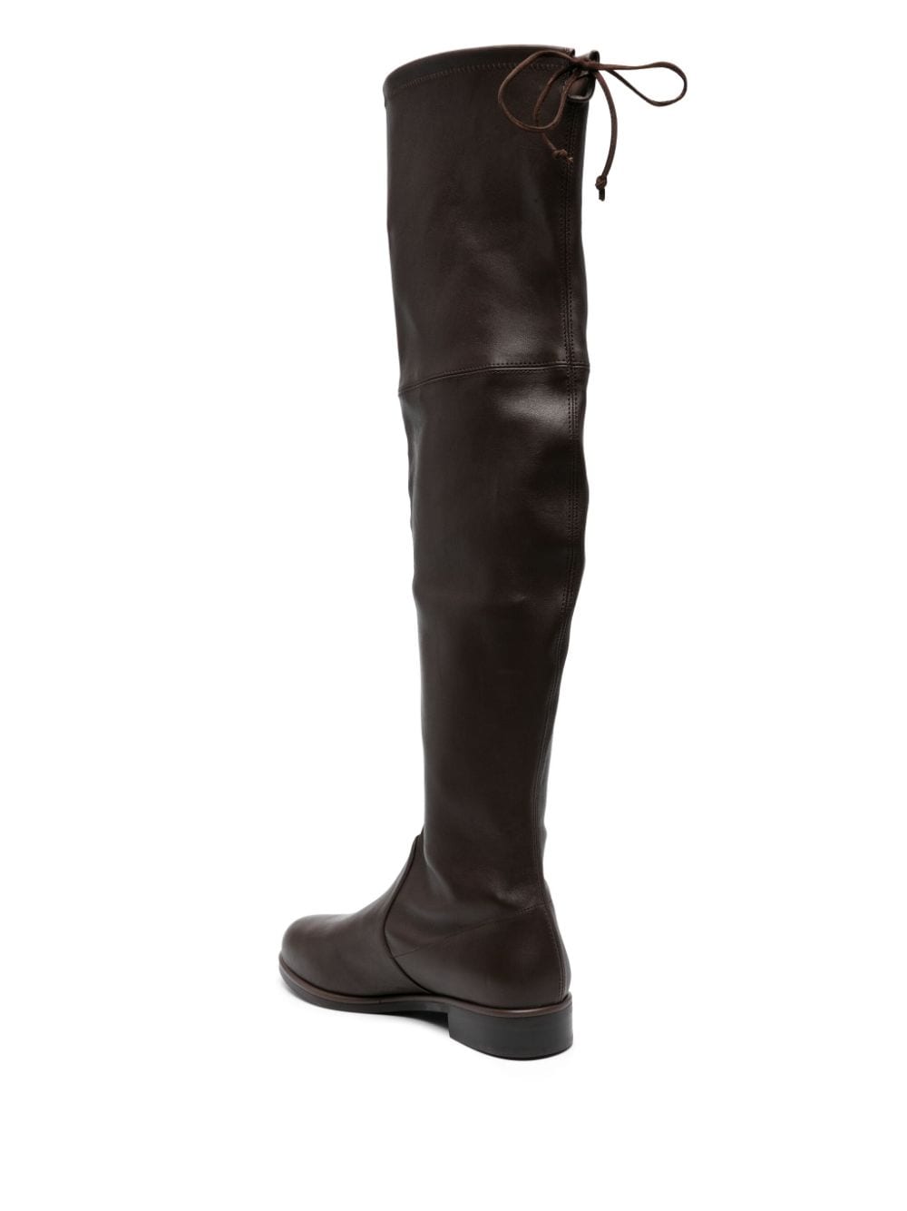 Shop Stuart Weitzman 30mm Tie-fastening Thigh-high Boots In Brown