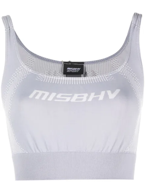 MISBHV logo-print cropped top