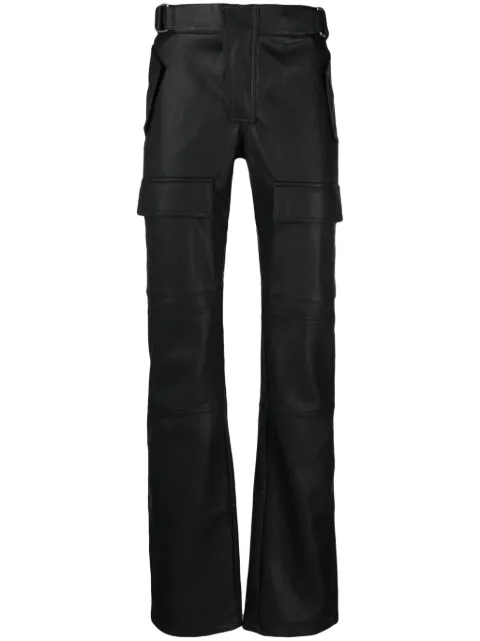 MISBHV cargo faux-leather trousers