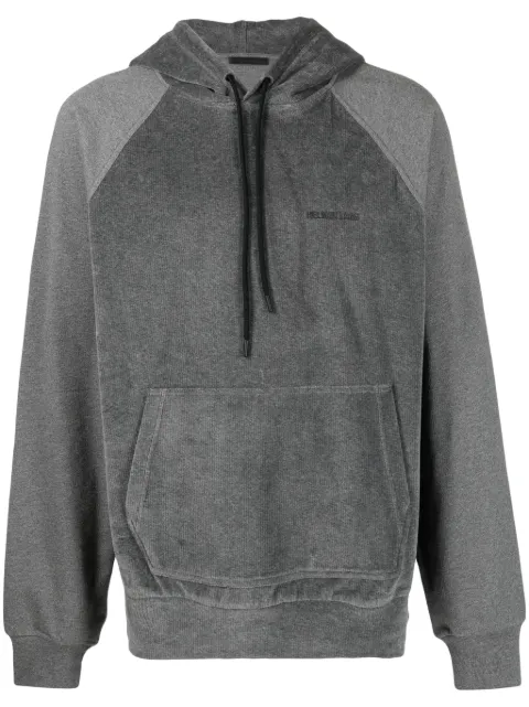 Helmut Lang logo-print cotton hoodie