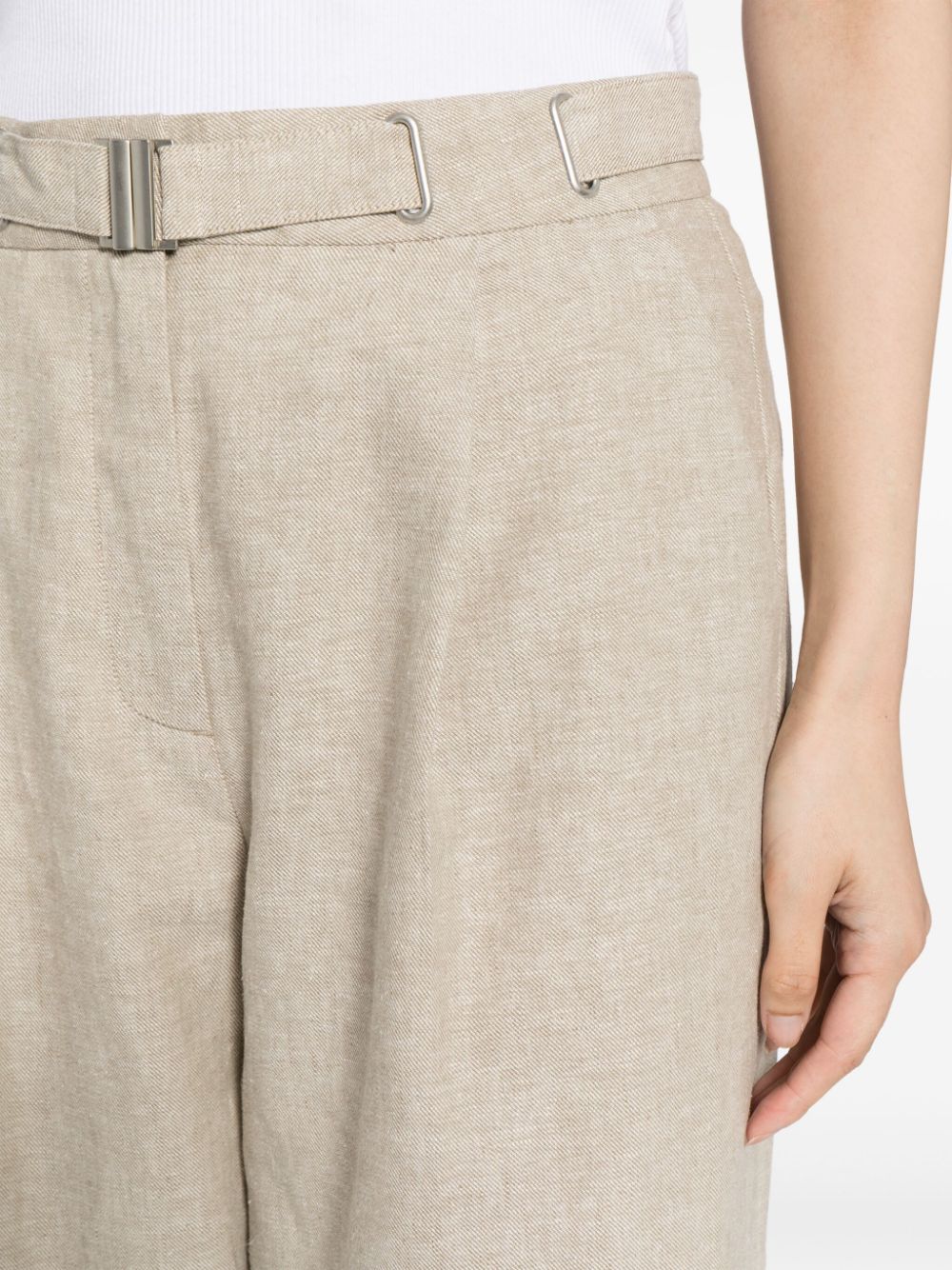 Shop Remain Belted Wide-leg Trousers In Neutrals