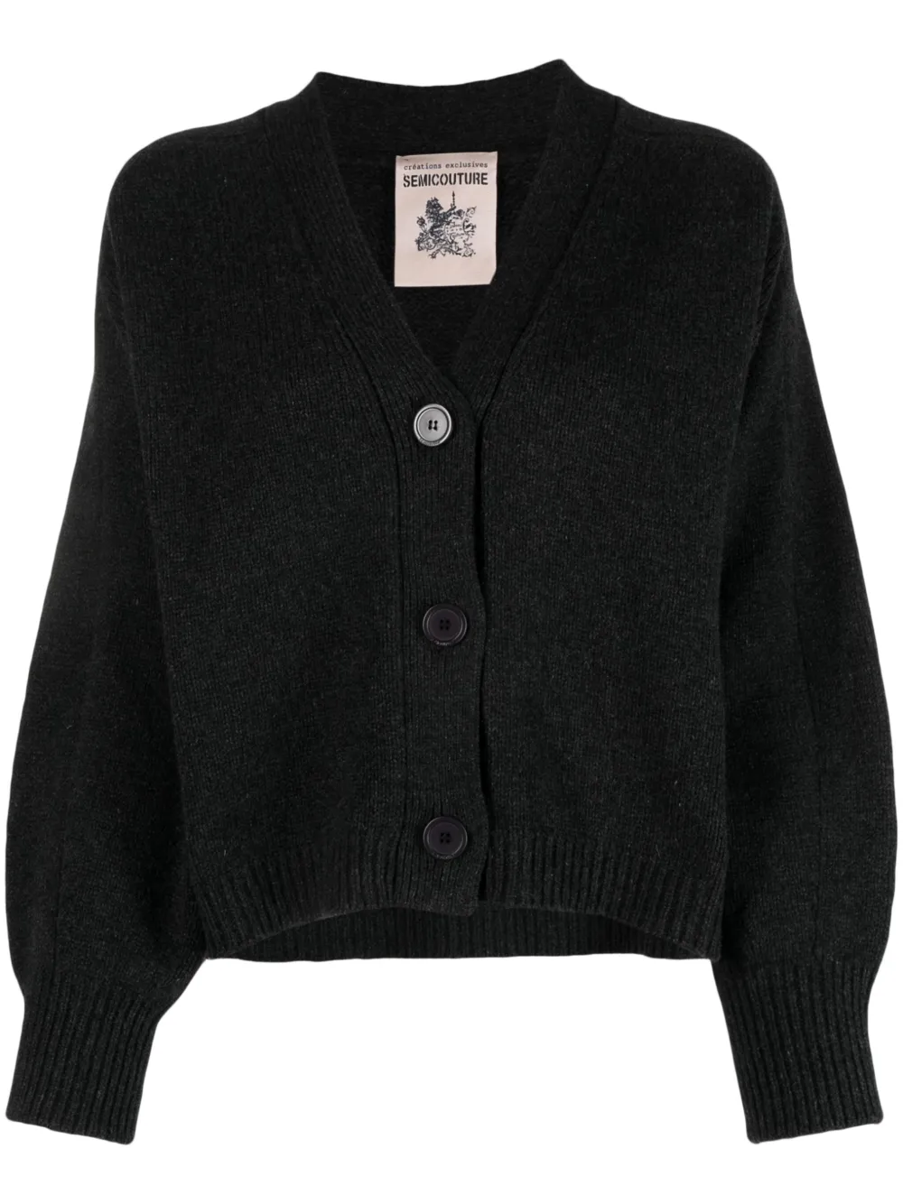 Semicouture Vest met V-hals Grijs