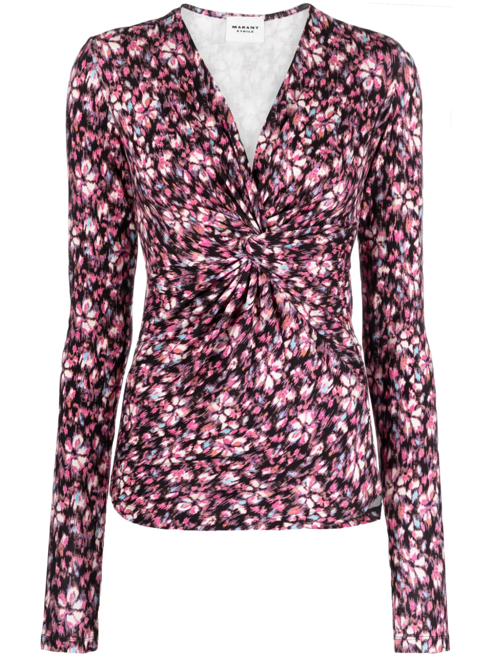 Isabel Marant Étoile Isabel Marant Etoile Lyss Long Sleeve Jersey Top In Purple