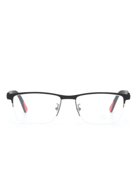 Moncler Eyewear lentes con armazón rectangular y placa del logo