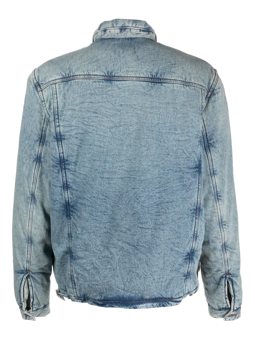 Mens acid wash outlet denim jacket